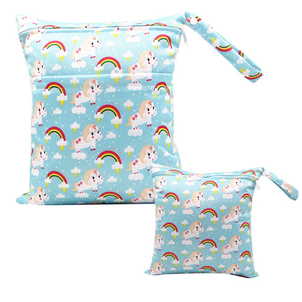 Wet Dry Bag, Nappy Organizer Bag, Reusable Waterproof Zipper Diaper Bag, Hanging Wet or Dry Clothes Storage Bag, 6# M+l, Modern-image-42