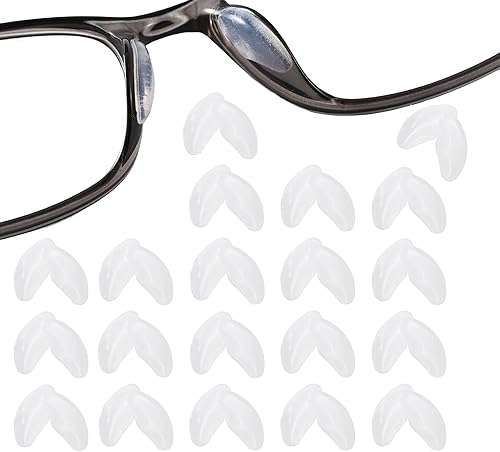 20 pares de almohadillas adhesivas para la nariz, en forma de guisante, silicona suave, almohadillas adhesivas para la nariz para lentes, anteojos y