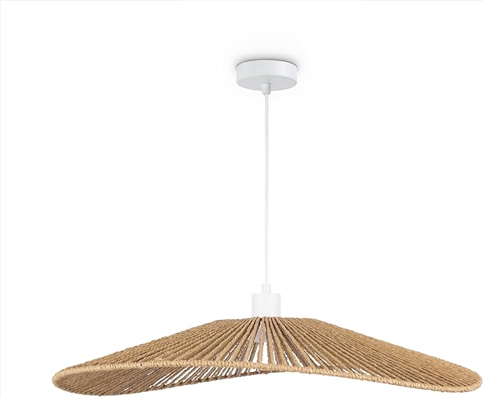 Paco Home Paco Home Led-hanglamp voor woonkamer, eetkamer, ophanging, keuken, lampenkap, papier, decoratie, boho-stijl, E27, kleur: wit, type armatuur___ kleur: type 1