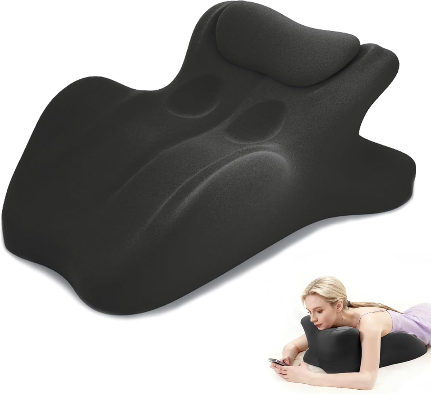 Sweet Spot Intimacy Pillow for Couples | 27° Ergonomic Sex Pillow with Memory Foam | Supports HIPS, Back & Spine for Effortless, Pain-Free Intimacy | Removable Washable Cover (Black)
