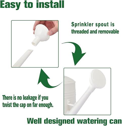 Miniatura 21 de Regadera de plástico para plantas de interior, flores de jardín al aire libre, regadera para plantas de interior con cabezal de aspersor