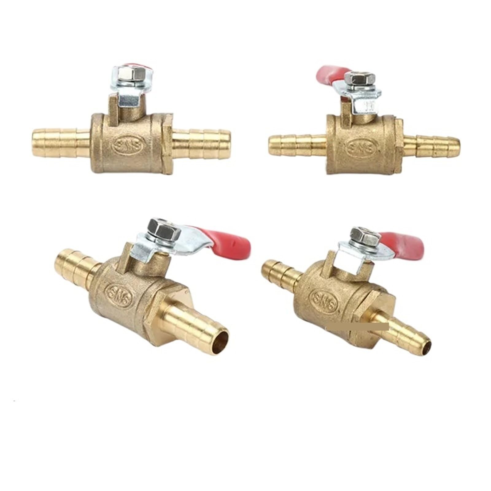 Raccord pneumatique 10mm 12mm en laiton avec vanne d'arrêt pour tube de gaz et eau