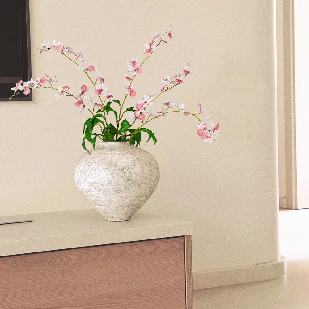 Melorca&Guilla Artificial Flowers for Decoration, 6Pcs 30inch White Silk Fake Flowers,Faux Flowers for Vase,Faux Floral Stems for Wedding Party Shop Office Kitchen Home Decorations