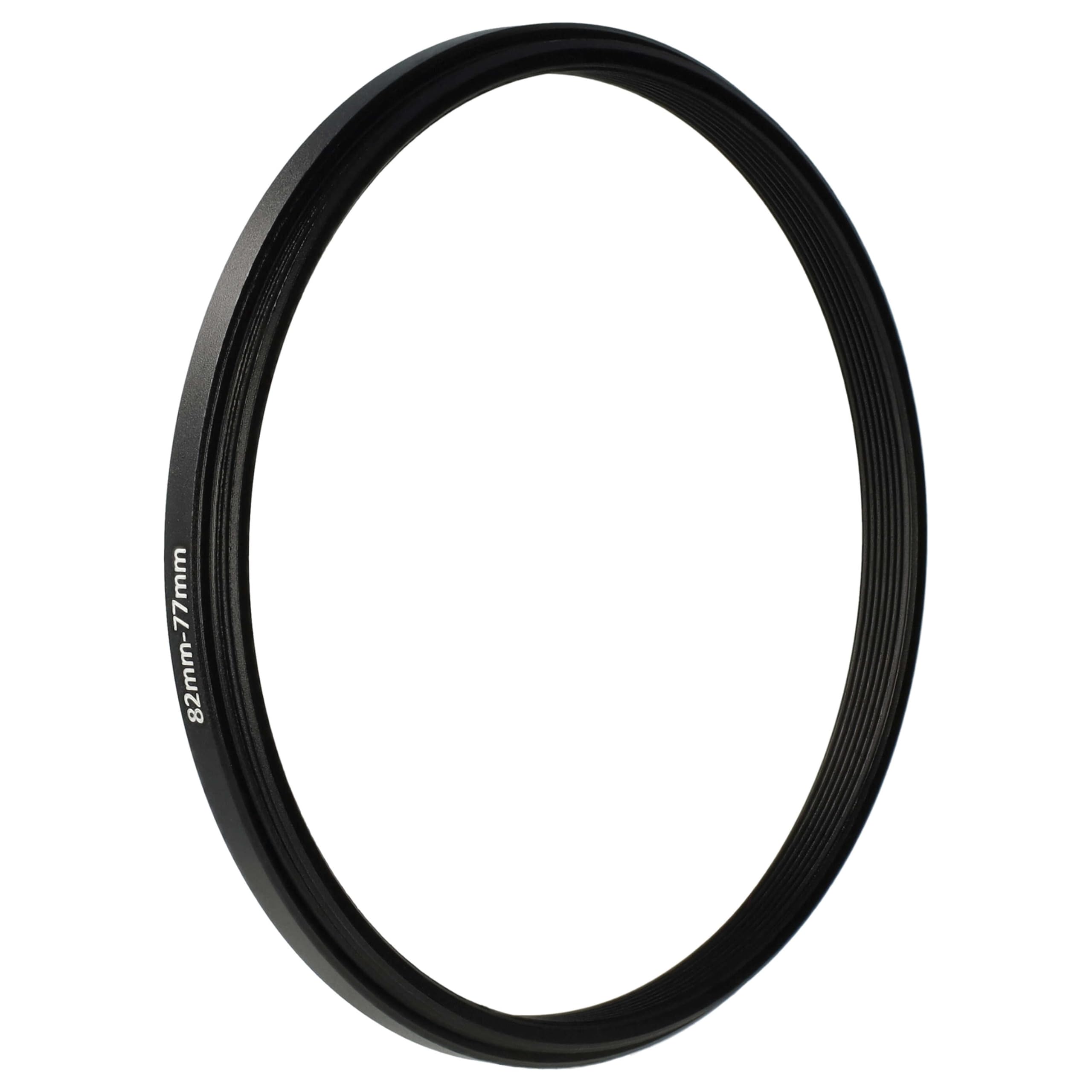 vhbw Step Down Adapter Ring Adapter filtra 82mm-77mm czarny pasujący do aparatu Agfa, Agfaphoto, Canon, Casio, Fujifilm, Kodak, Minolta, Nikon, Olympus