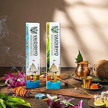 Vaidibhyo Luxury Incense Sticks | Jasmine & Citronella | Combo Economy Pack of 2 | 60 Agarbatti Sticks in Each Packet | Herbal | Perfect for Outdoor Use | Eco-Friendly Packaging |2 Free Stands Inside