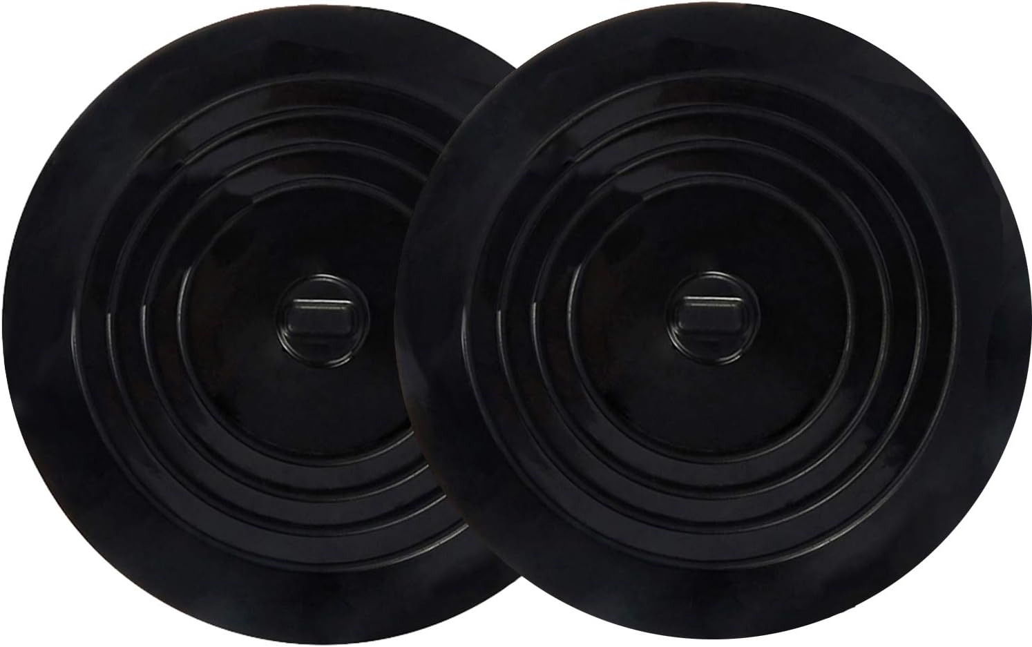 V-TOP Tub Stopper 2 Pack, 6 inches Large Silicone Drain Plug Hair Stopper Flat Suction Cover for Kitchen Bathroom and Laundry