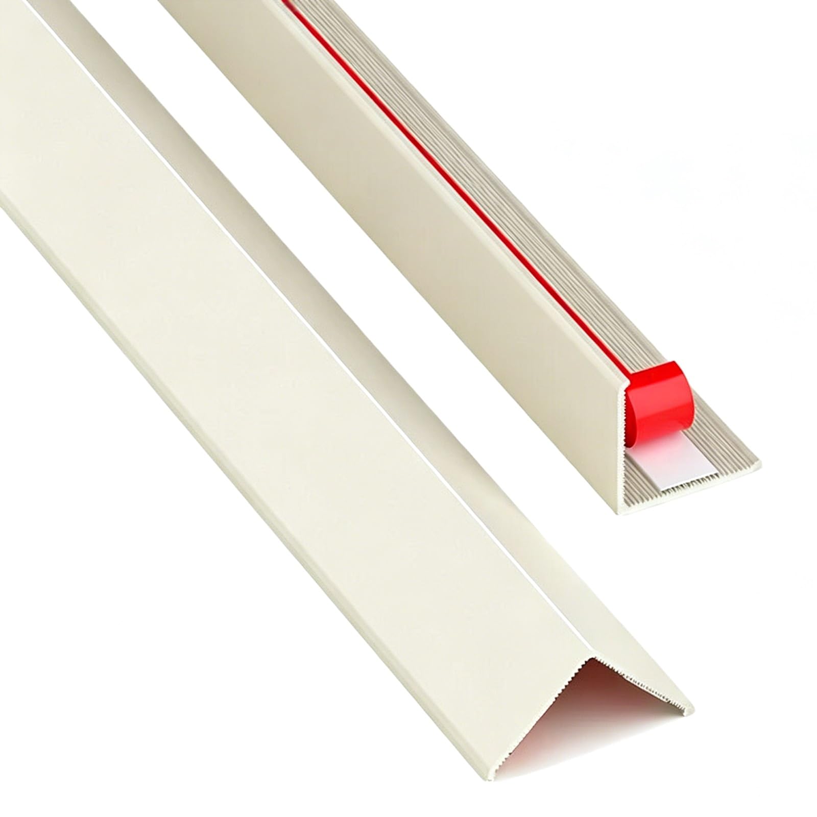 Protection angle mur beige 1m x 40mm en aluminium auto-adhésif pour coin de meuble