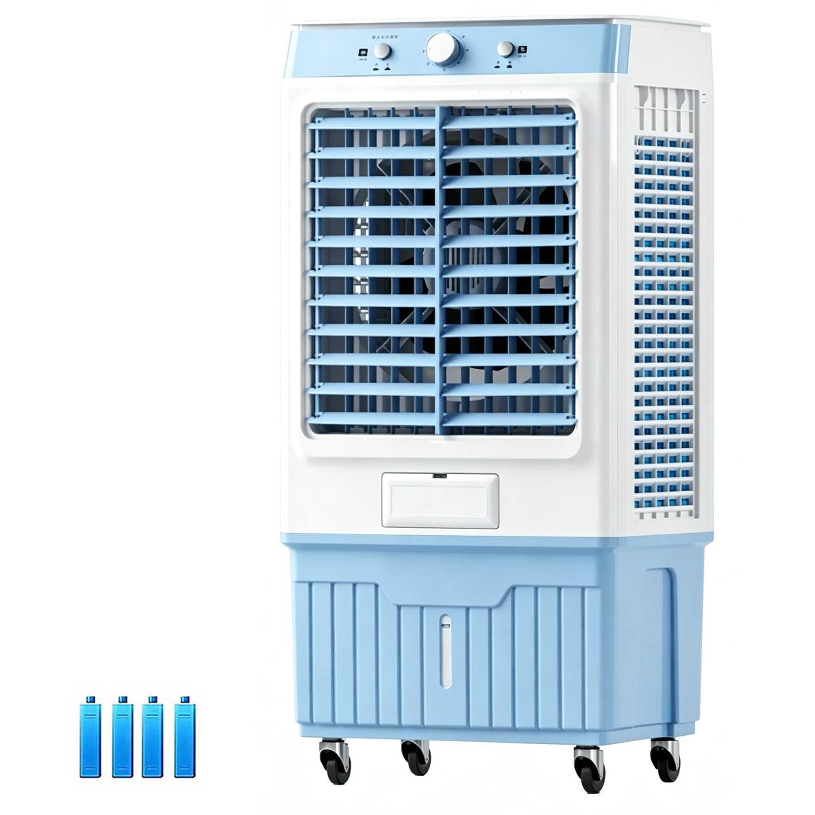 Qsnyjpl One Color 3 In 1 Portable Evaporative Air Cooler, Mechanical Knob Air Conditioner