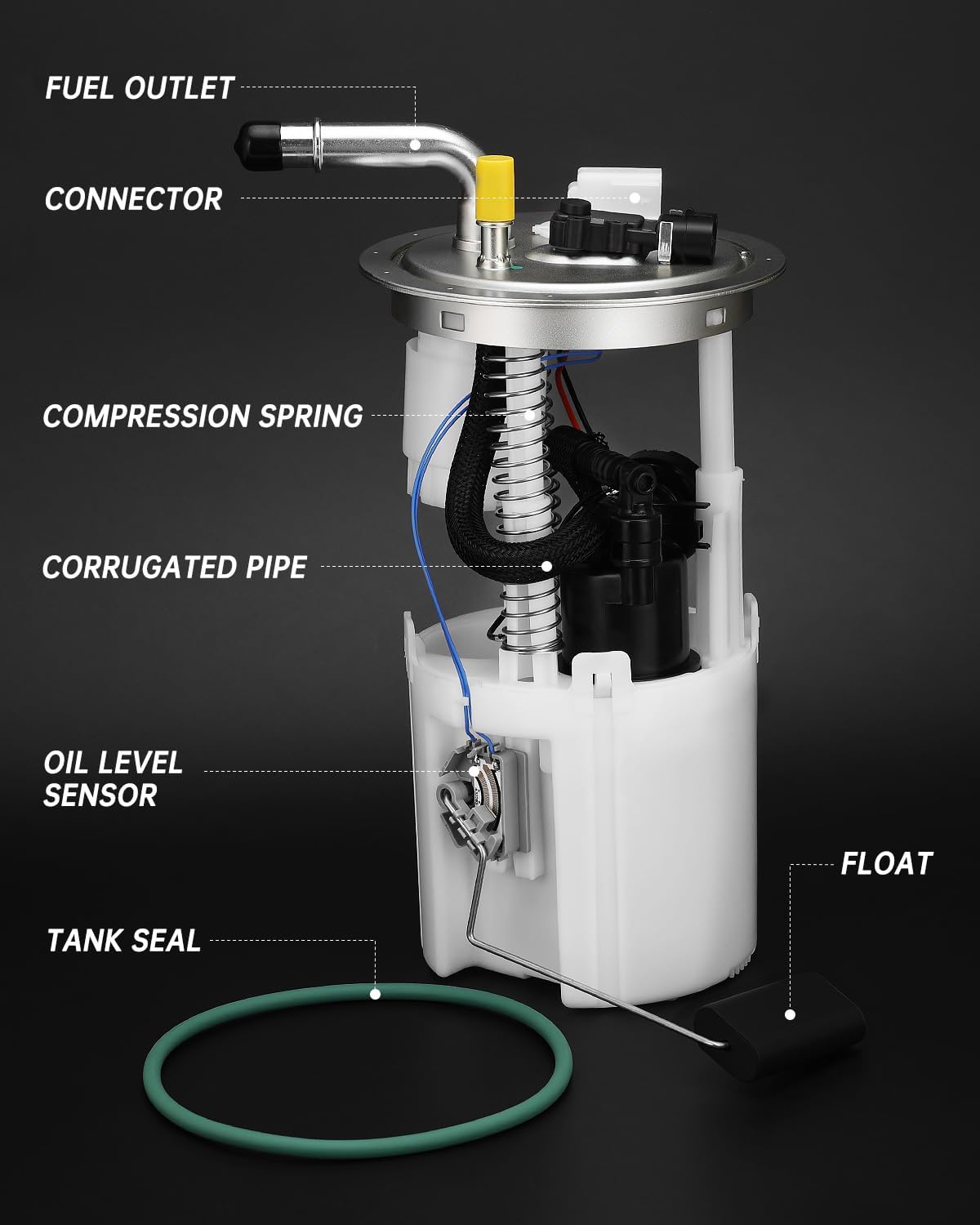 OKLPF Electric Fuel Pump Module Assembly E3707M Compatible with 2005-2007 Chevy Trailblazer,GMC Envoy,Buick Rainier,lsuzu Ascender,Saab 9-7x,05-06 SSR Envoy XL,05 Envoy XUV,06 Trailblazer EXT - Image 4
