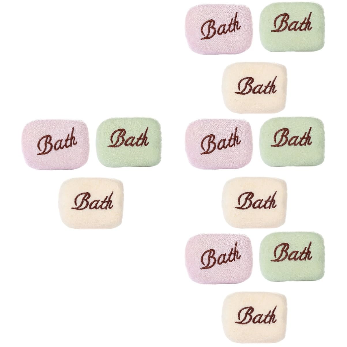 Beaupretty 12 Piezas Toalla De Baño Bordada Esponjas De Ducha De Esponja Esponjas De Baño Para Bebés Esponja De Para Niños Agradable Para La Piel Cepillo De Baño Niño Pequeño