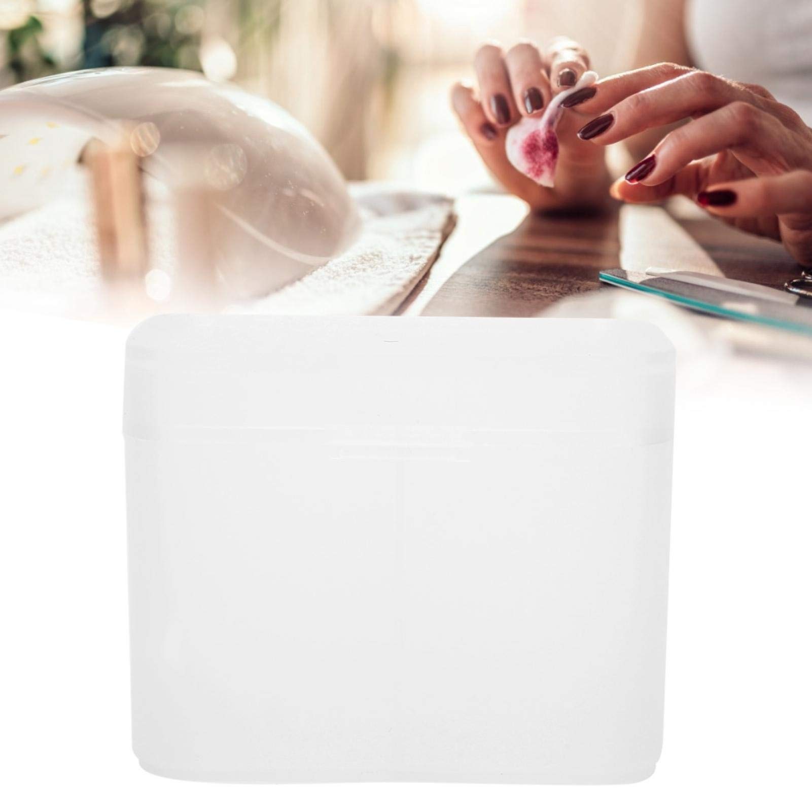 5 Grids Double Grid Nail Storage Box Portable Pink Nail Supplies for Home(Transparent)