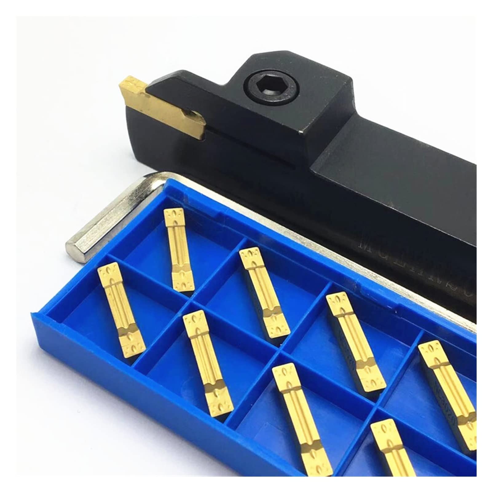 PC 1 Tallador de herramientas de giro + 1 0pcs Herramienta de torneado de inserto de carburo ranurado CNC Herramienta de torno YIJIAN (Size : MGEHR2020-3, Color : No insert)