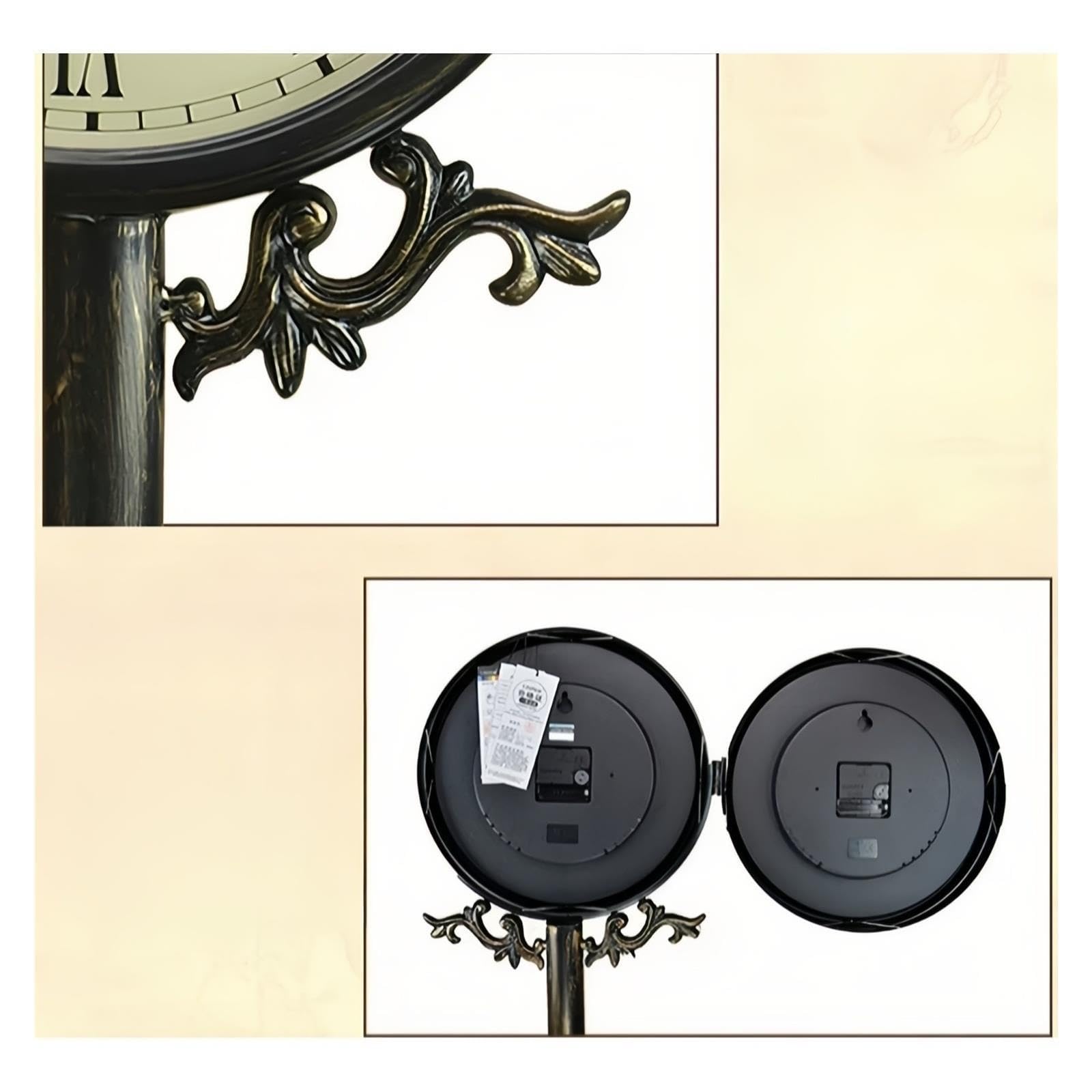 Reloj de Abuelo Reloj de pie de Metal con números Romanos