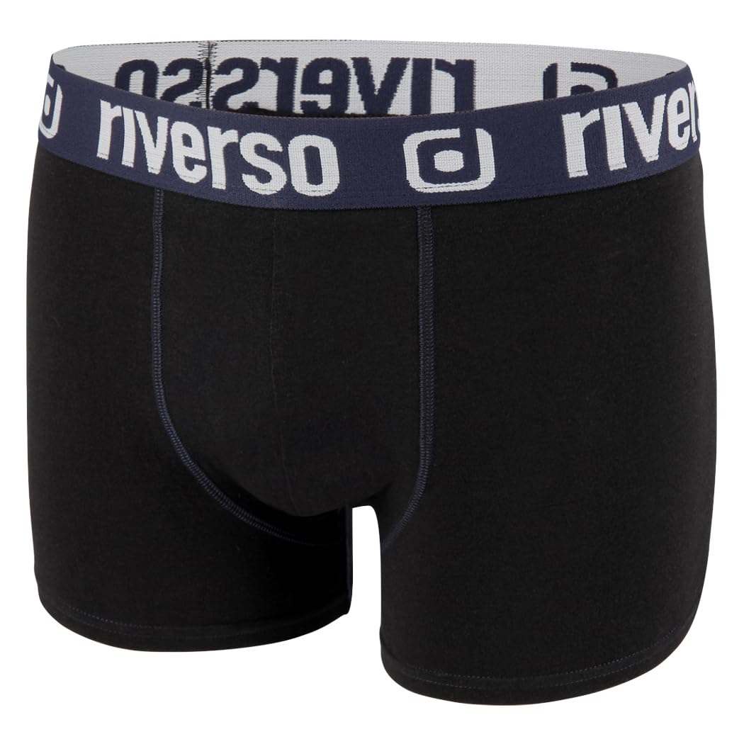 riverso Bokserki męskie RIVOle zestaw 6 par bokserek w stylu retro, bokserki z stretchu, czarne, szare, niebieskie, białe, zielone, czerwone, pomarańczowe, żółte, S M L XL XXL 3XL