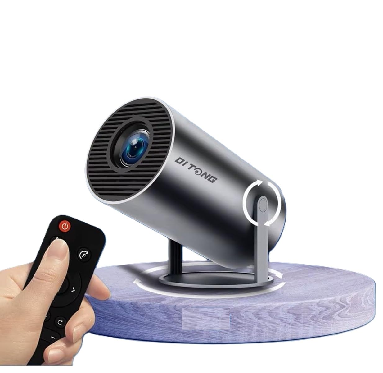 Hy300Plus Proiettore portatile HD 4K Android 11 Wifi6 LED Video Home Theater Cinema Telefono Mini proiettore Film (Proiettore Hy300 Plus Nero)