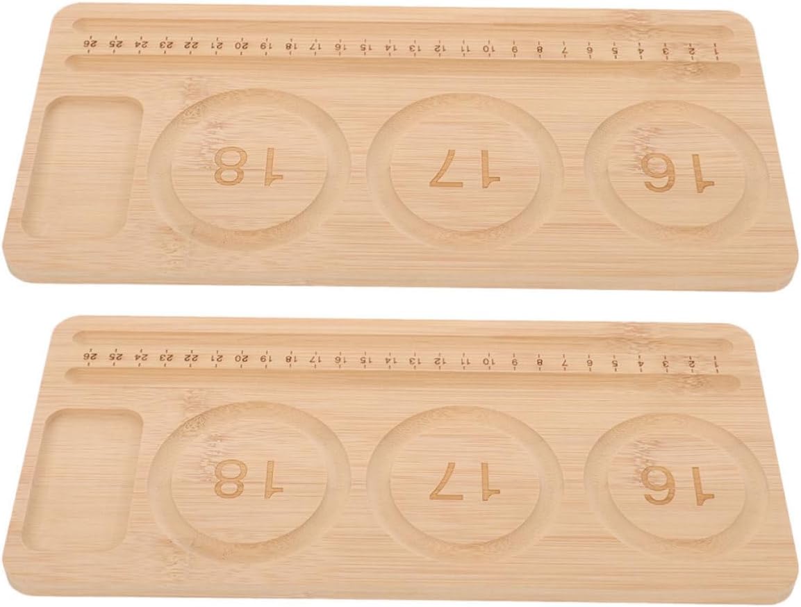 SHINEOFI 2pcs Wood Bead Board for Jewelry Making, DIY Bracelet Tray