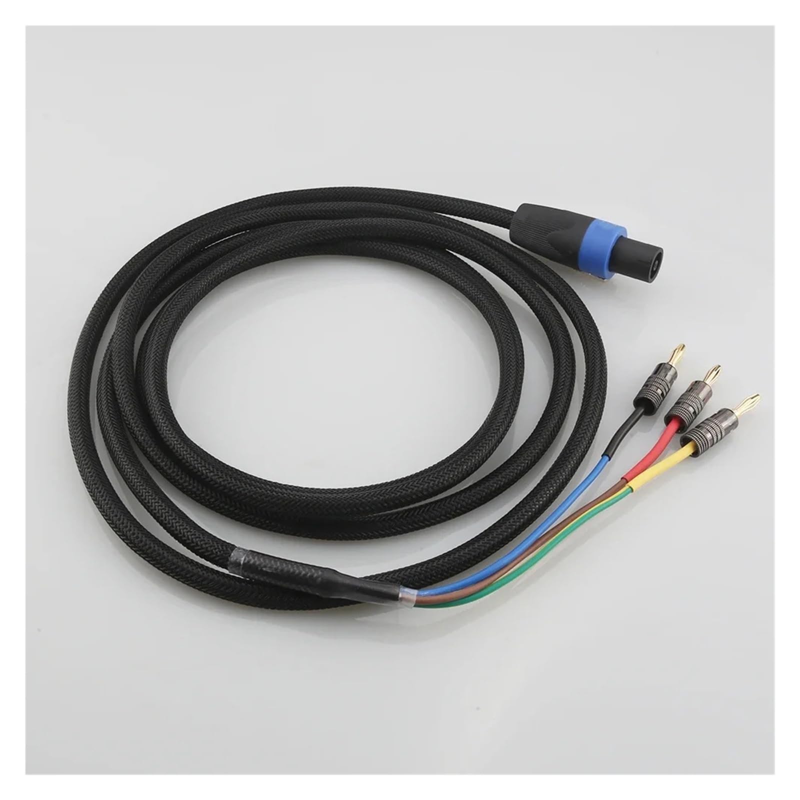 HiFi 3-przewodowy kabel głośnikowy do subwoofera, kabel głośnikowy do końca banana, do akustyki REL/MJ (1 m)