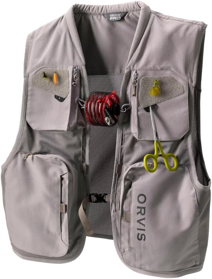 Orvis Clearwater Mesh Fly Fishing Vest - Lightweight Vest with Tool Docks, Tippet Holder Loops, and Fly Drying Patches