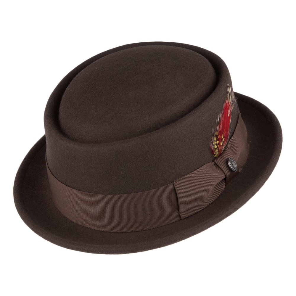 Jaxon & James Crushable Wool Pork Pie Hat - Brown - Large