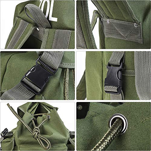 DECDEAL 70L Grande dade Saco Multifuncional com Cordão Design Equipamento de Pesca Mochila Para Viaj