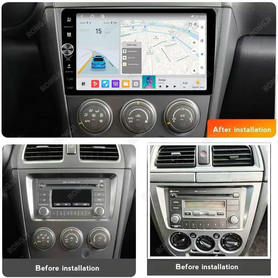 Car Stereo for 2002-2007 Subaru Impreza WRX Radio Upgrade Head Unit with Knob 8-Core 2+32GB 9