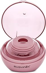 Suavinex, Esterilizador de Chupetes Portátil con Luz Ultravioleta UV, Elimina el 99% de los Gérmenes en 3 Minutos, Funciona con Pilas o USB, Seguro, Sin Agentes Químicos, Ideal Viaje, Duccio Rosa