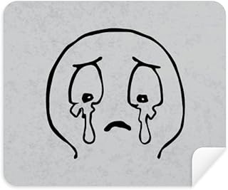 Burst Into Tears Black Happy Pattern Cleaning Cloth Screen Cleaner 2pcs Suede Fabric