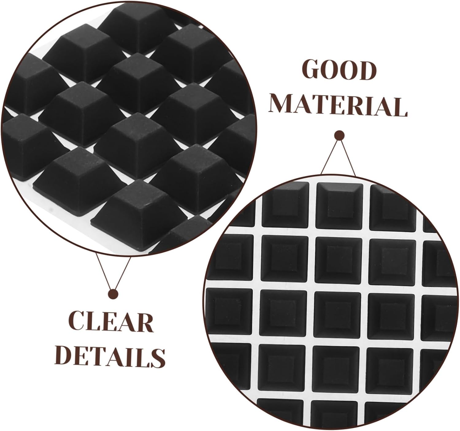 Angoily 1sheet Adhesive Rubber Feet Pads for Furniture of Self-Adhesive Bumpers for Noise Dampening and Floor Rubber Material for Tables Chairs and Cabinets