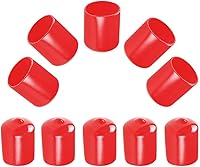 Vista 9 de Aopin Cubierta de tapa de extremo redondo de goma de 5/8 pulgadas (0.630 in), protectores de rosca de PVC flexible de tubería de tubería protectora
