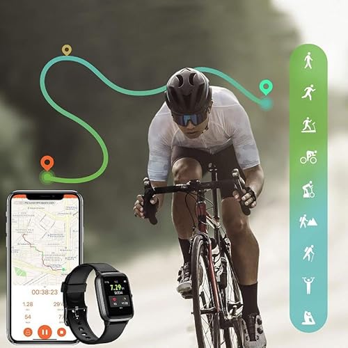 Fitpolo H1112 Smart Watch For Men Women Android Phones Iphone Compatible,Color Touchscreen Fitness Tracker thumb #3