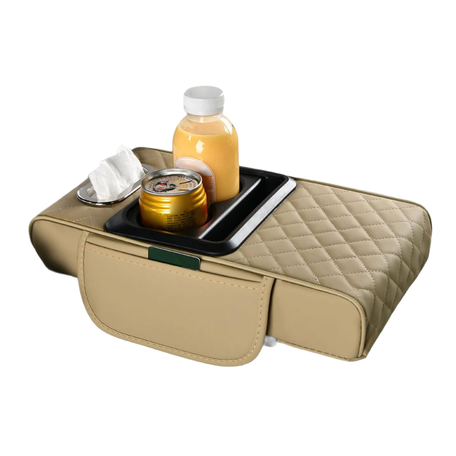 YROHGKPN Car Armrest Storage Box Mat,Soft Leather Car Center Consoles
