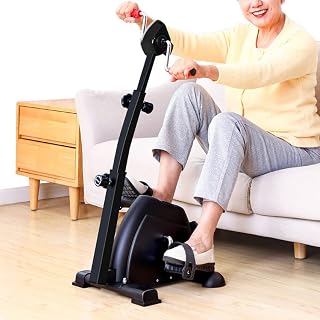 LANGWEI Bicicleta Estática para El Hogar para Personas Mayores, Entrenamiento De Rehabilitación Ajustable, Ejercitador De Pedal De Ciclismo para Brazos Y Piernas, Entrenamiento Cardiovascular