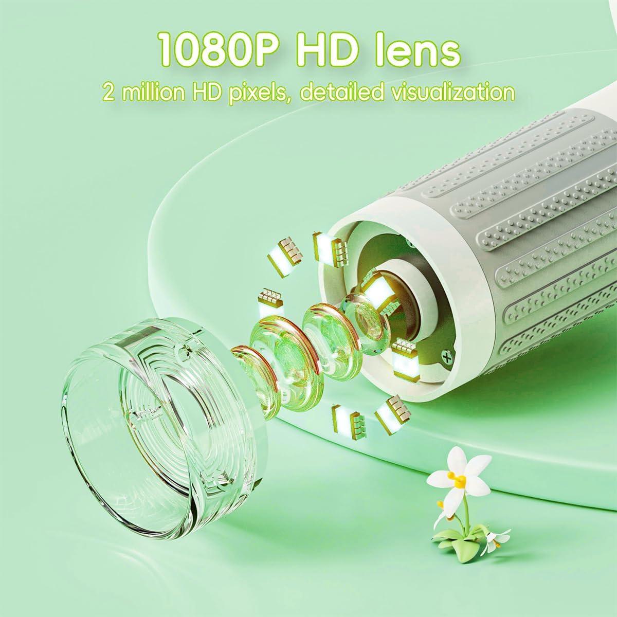 1000X Handheld Microscope for Kids, 3'' Digital Kids Microscope with Adjustable Light, Easter Pocket Portable Micro Scope, Stem Toys for Ages 5-7 8-12 Teen Boys and Girls Educational Gifts, White