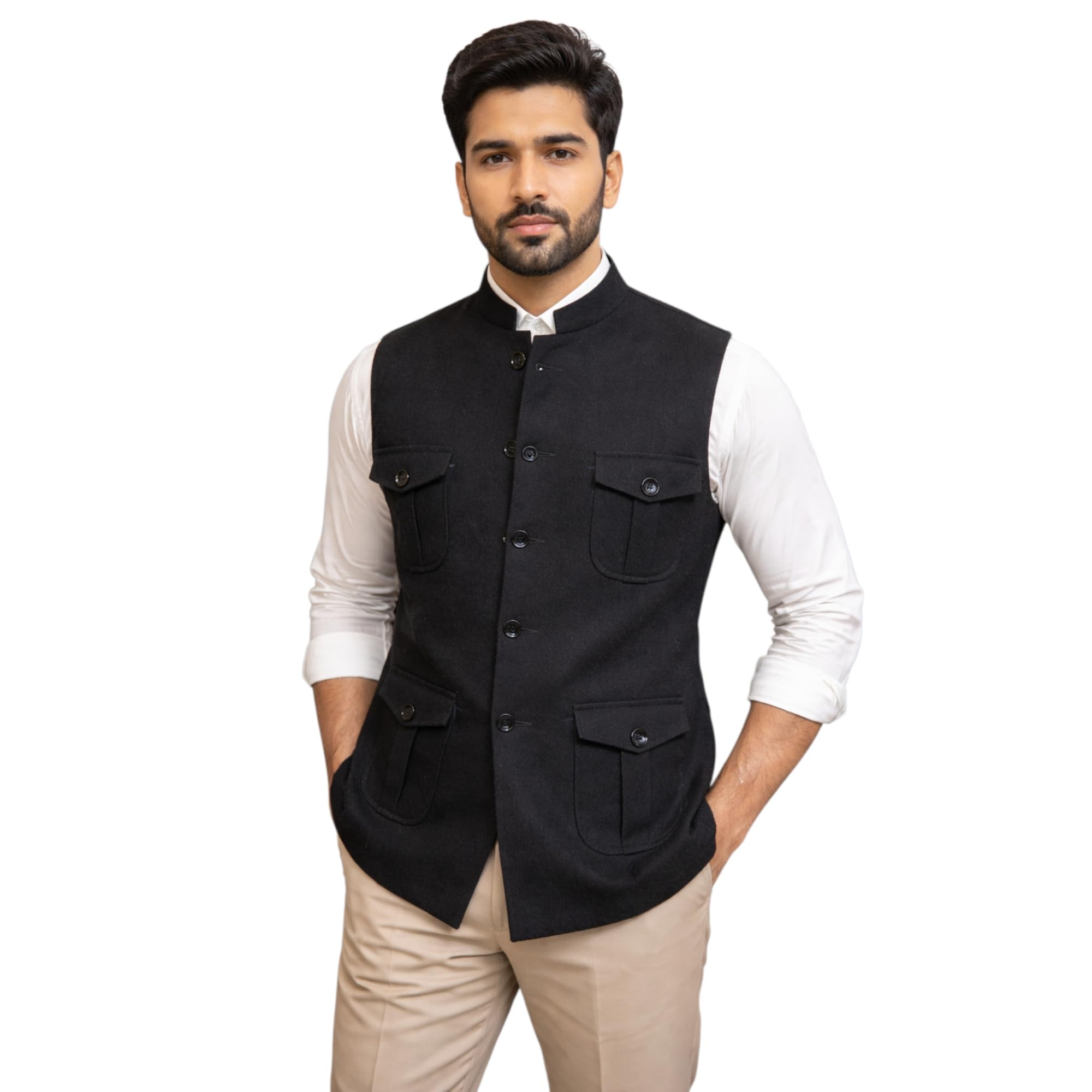glonex Men's Nehru Jacket Waistcoat-picture-12