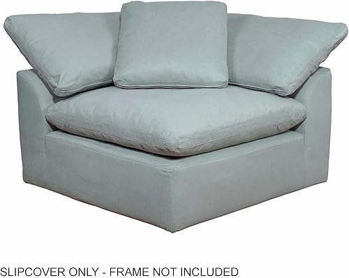 Miniatura 2 de Sunset Trading Contemporary Puff Collection Funda solo para sofá modular en forma de L de 5 piezas con otomano  Funda ajustable para sofá modular