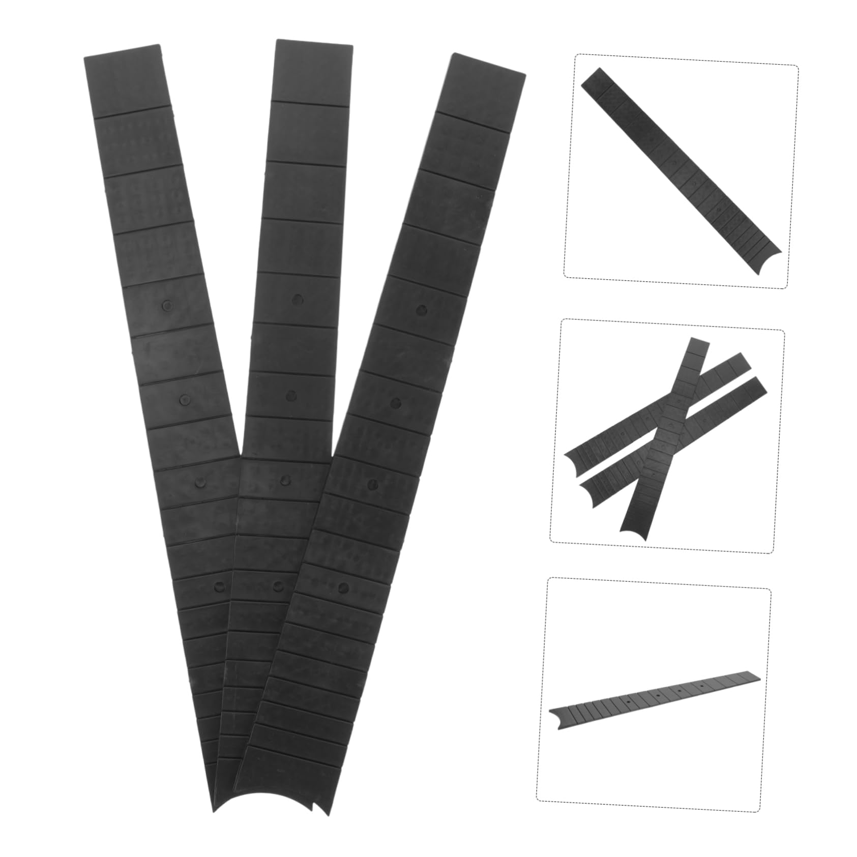HEMOTON Replacement Guitar Fingerboard 3pcs Headless Neck for Folk/acoustic Abs Material Sturdy