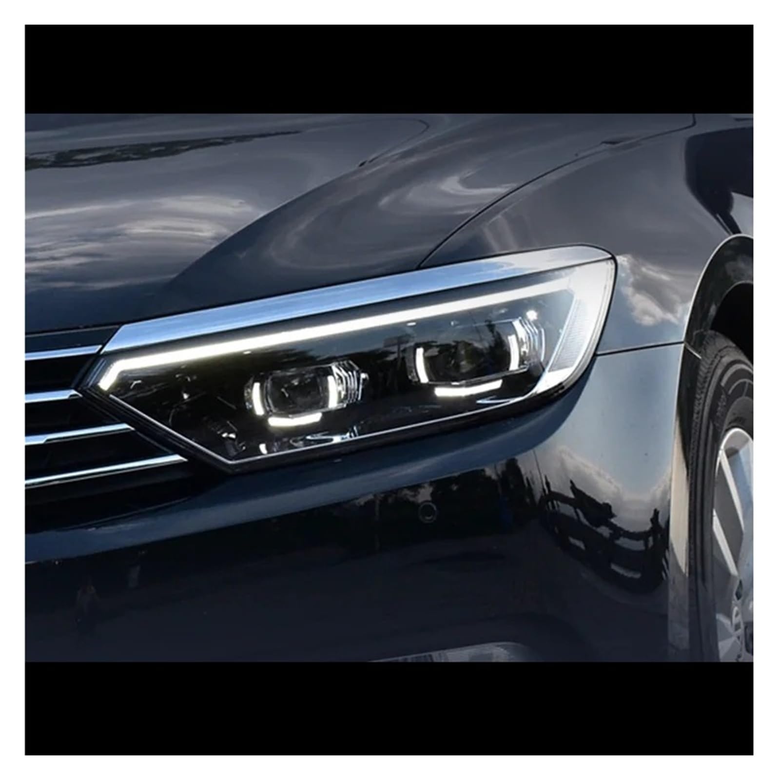 Faro Anteriore per VW Passat B8 2017-2019, Gruppo Ottico Anteriore per Auto, Guida a Destra, con Strumenti e Accessori in evidenza (anabbaglianti e abbaglianti).