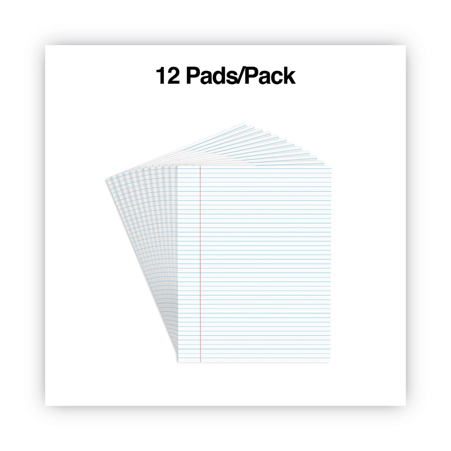 Glue Top Writing Pads, Narrow Rule, Letter, White, 50-Sheet Pads/Pack, Dozen by Universal