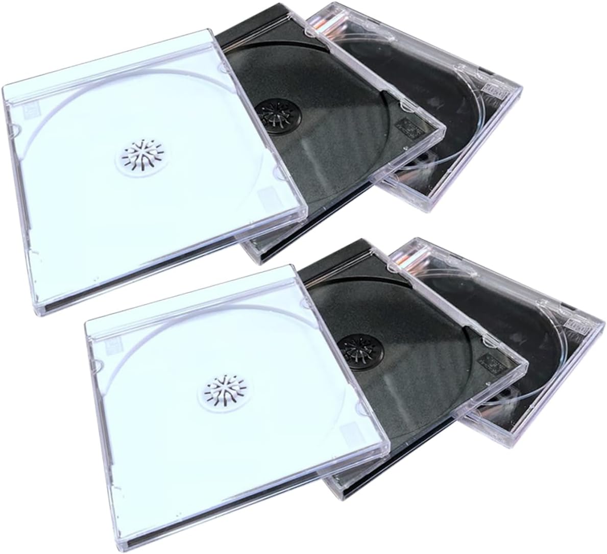 BESTOYARD 6pcs Cd DVD Packaging Box White and Grey for Cd Storage Media Video Organization for Home Use and Travel