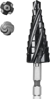 Cobalt M35 Step Drill Bit 1/4" to 3/4", TiAlN Coating 4 Spiral Flute Step Bit for Stainless Steel, Metal, Aluminum, Plastic