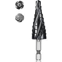 Cobalt M35 4 Spiral Flutes Step Drill Bit for Metal 1/4" to 3/4"