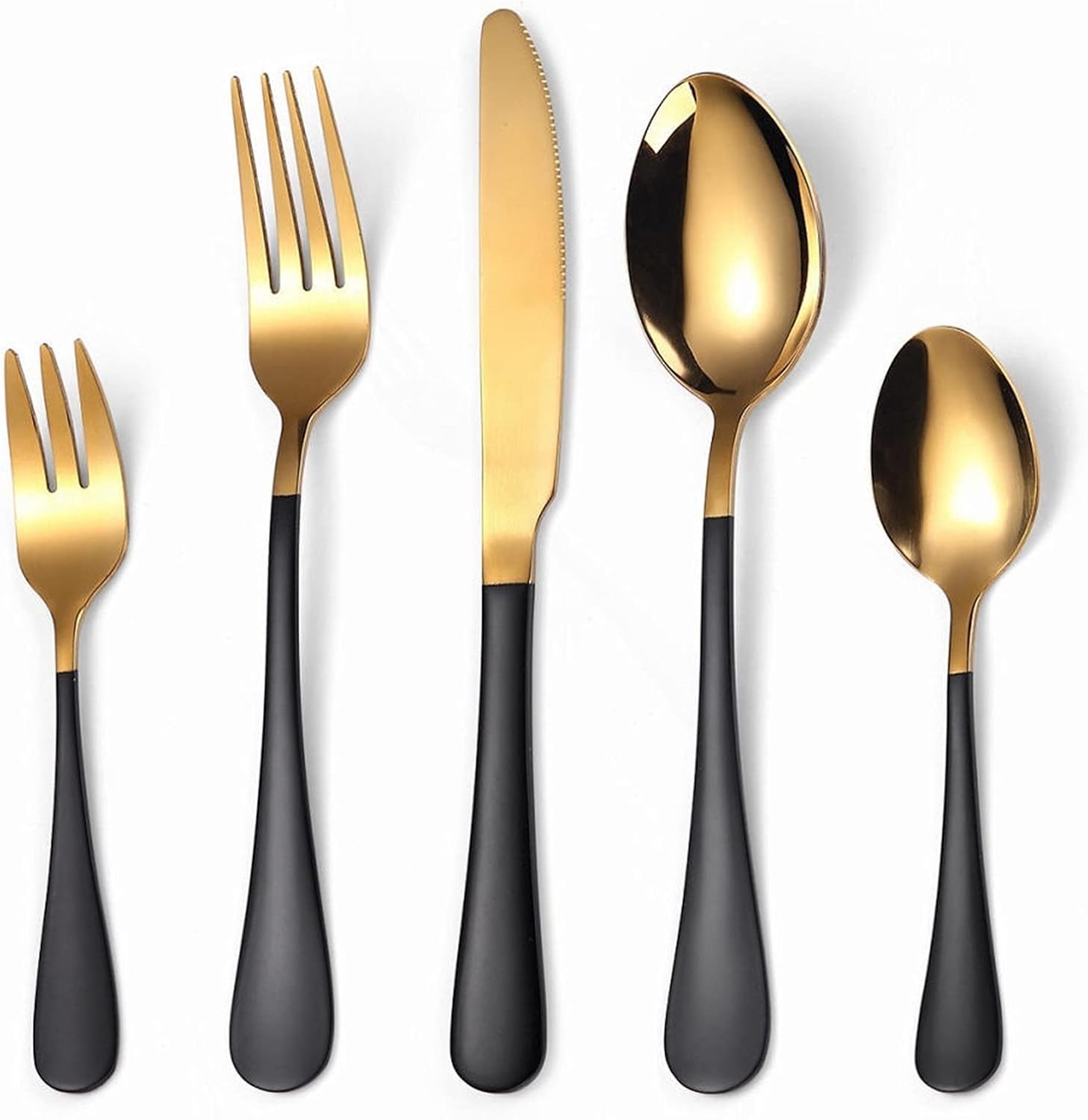 Flatware Sets Full Tableware Stainless Steel Cutlery Dinner Set Complete Gold Cutlery Set Fork Spoons Knives Golden Dinnerware Set Dropshiping Stainless Steel Decoration