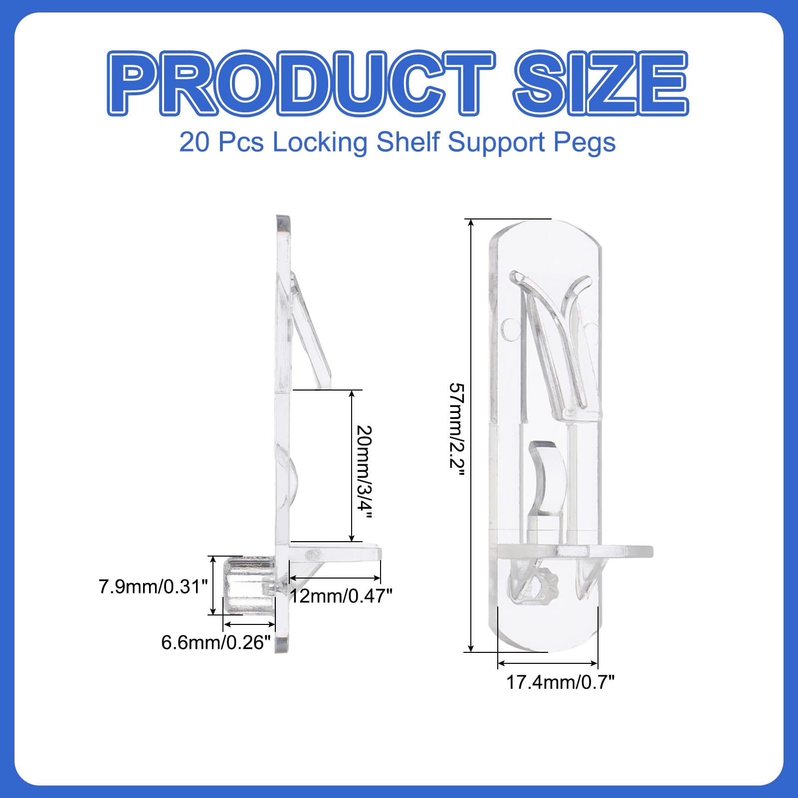 PATIKIL Locking Shelf Support Pegs - Image 2