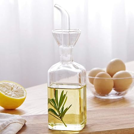 HAIZEEN 10 Oz (300ml) Glass Olive Oil Dispenser Bottle - Non-Drip Spout, Wide Mouth, BPA Free Oil Cruet - View #9