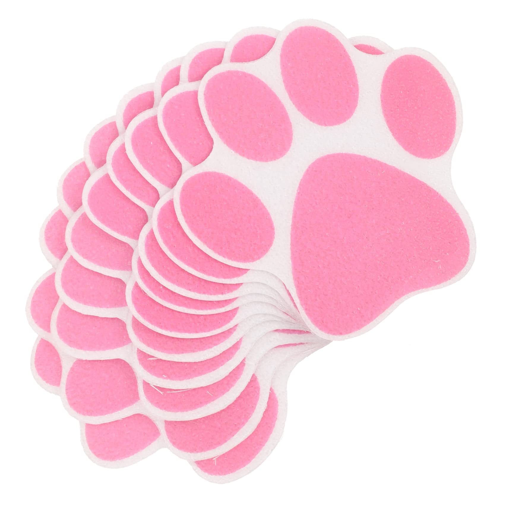 WOONEKY Slip-Resistant Bathtub Stickers 10pcs Paw Print Decals for Dog Cat Bath Safety