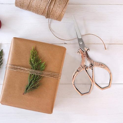 Miniatura 5 de Tijeras de punto de cruz retro europeas, tijeras de coser vintage con mango de aleación de zinc para bordado, costura, doble hilo, costura,