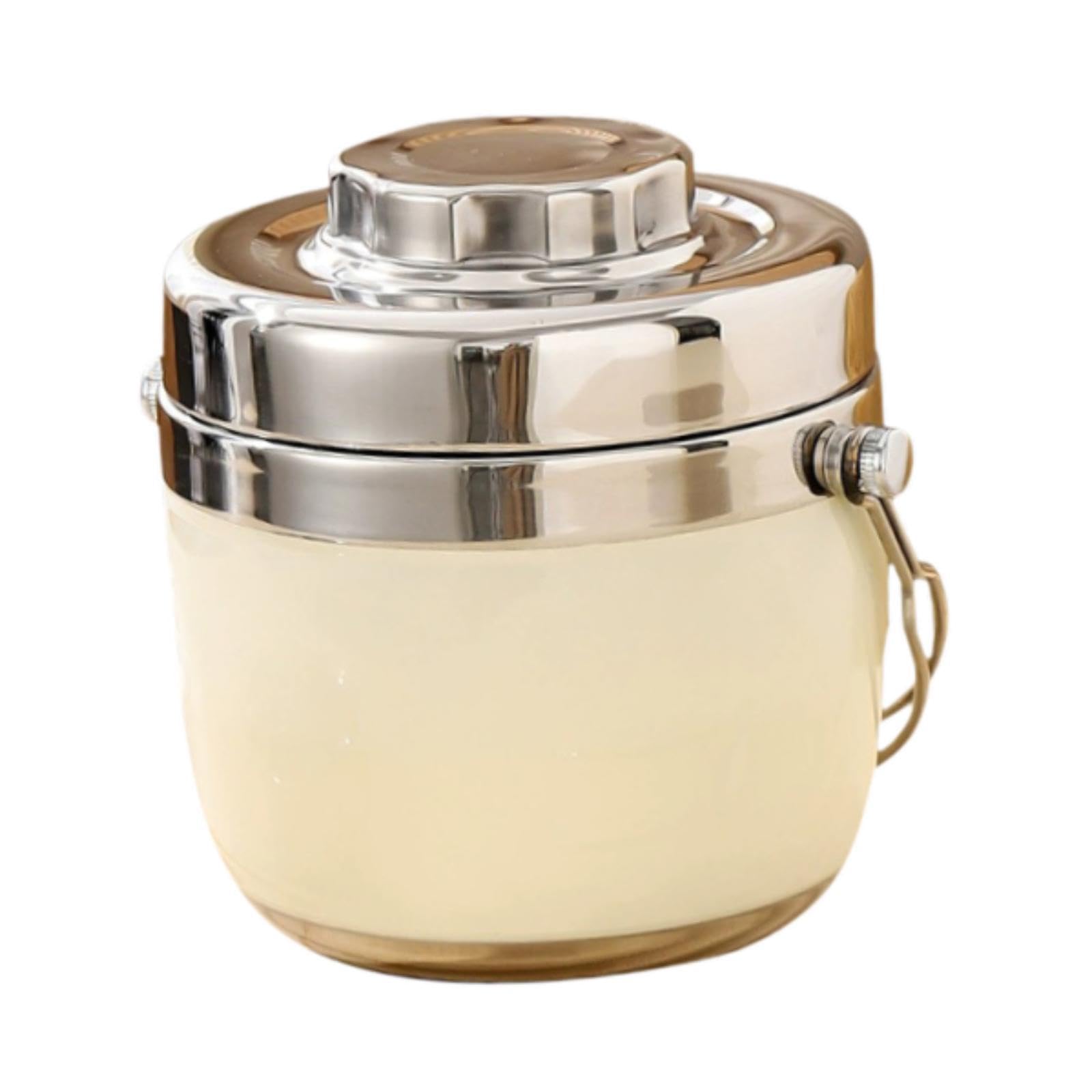 Contenitore per il pranzo in acciaio inox, contenitore termico per alimenti con manico, coperchio ermetico, per campeggio, lavoro, scuola, ufficio (1,5 L)