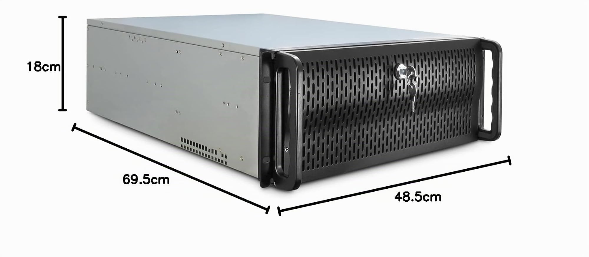 Inter-Tech IPC 4U-4129L Estante Metálico, Plata - Caja de Ordenador (Estante, Servidor, Acero, Metálico, Plata, ATX,EATX,Micro ATX, 4U)