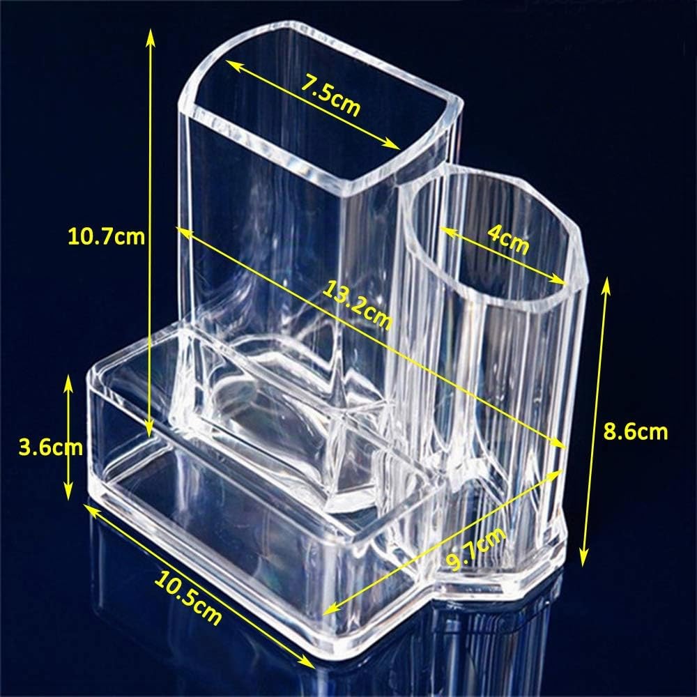 Porta pennelli Organizer per Trucco 3 Sezioni Supporto Acrilico per Cosmetici per Trucco, Casa, Ufficio, Bagno