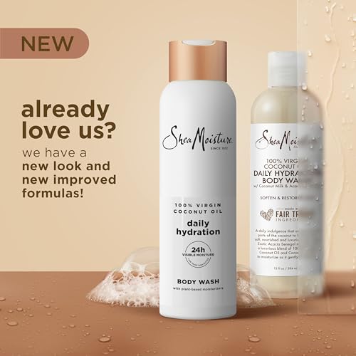 Image of Shea Moisture Virgin Coconut Oil Body Wash Nourish and Replenish Skin 18 oz